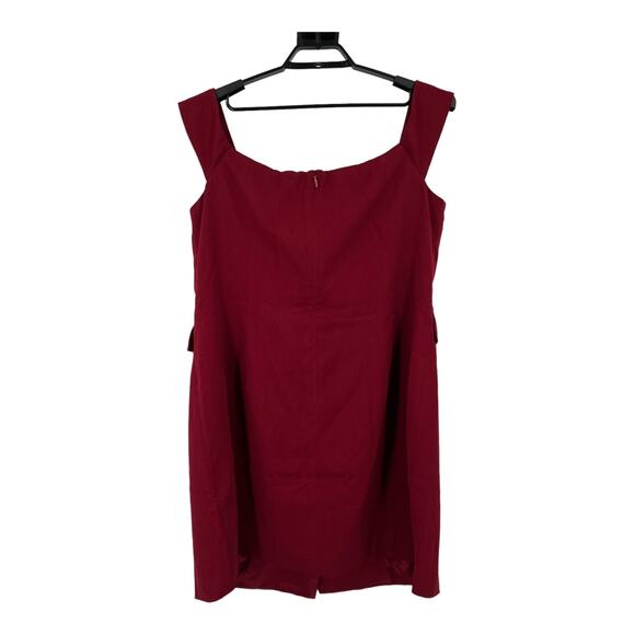 City Chic dress off shoulder Tux Mini red size XL 22 - Picture 7 of 10